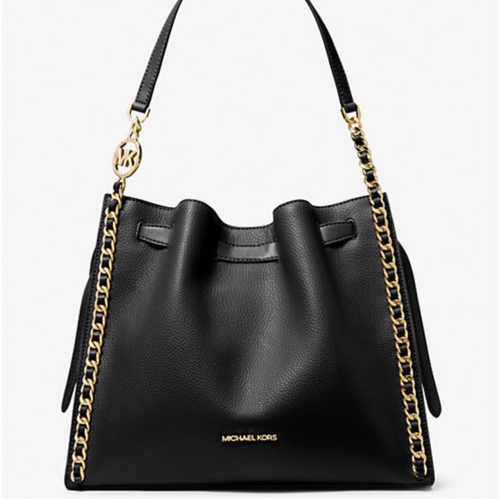 MICHAEL KORS
Mina Large Chain Shoulder Tote Bag
Black 
NWT - Picture 3 of 16